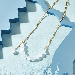 1 нить бусины из натурального селенита G-CA0001-78D