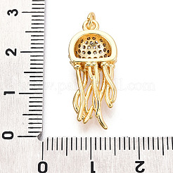 Латунные микропаве прозрачные подвески с фианитом&nbsp;KK-N268-60G