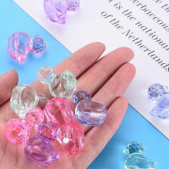 Прозрачного акрилового Европейский бисером MACR-S373-75-B