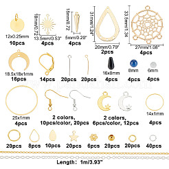Набор для самостоятельного изготовления сережек в виде луны и звезды DIY-AR0002-58