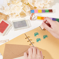 Holzstempel mit Gummi&nbsp;DIY-WH0002-65H