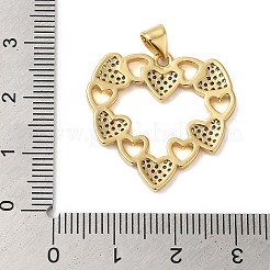 Подвески из латуни и прозрачного циркония с покрытием стойки&nbsp;KK-S372-27G