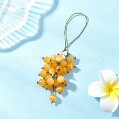 Подвеска в виде винограда с кошачьим глазом HJEW-TA00414-01