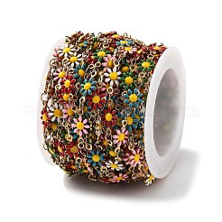 Ионное покрытие (ip) 304 нержавеющая сталь цепочка из бисера ручной работы&nbsp;CHS-K019-06G-01