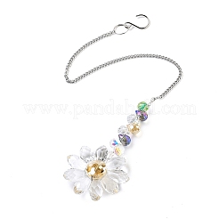 Стеклянные цветы подвесные ловцы солнца HJEW-C009-01E