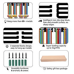 Модная железная вешалка для медалей&nbsp;ODIS-WH0037-440