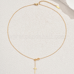 Стильные ожерелья с подвеской в виде креста бесконечности из нержавеющей стали 201 для женщин на каждый день и для вечеринок&nbsp;YZ7954