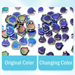 40шт 5 цвета двухцветные стеклянные бусины GLAA-TA0003-37