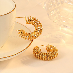 Серьги-гвоздики из нержавеющей стали 304 в виде спирали GO7006-1