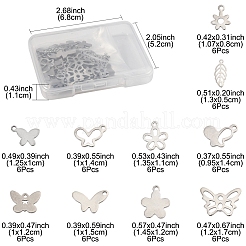 60 шт. 10 стиля подвесок из нержавеющей стали 201 и 304&nbsp;STAS-FS0001-88