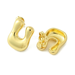 Серьги из латуни с покрытием стойки EJEW-S222-01G-U