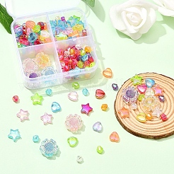 4 стиль прозрачных акриловых бусин&nbsp;MACR-YW0001-61