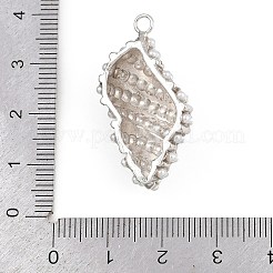 Подвески из искусственного жемчуга в форме ракушки из латуни и АБС-пластика&nbsp;KK-I352-04D-P