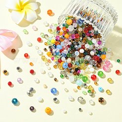 1000 шт. 3 вида стеклянных бусин-ронделей GLAA-CJC0009-09C