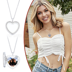 Наборы для самостоятельного изготовления ожерелья с подвеской в форме сердца&nbsp;DIY-UN0007-67