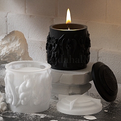 Moules en silicone pour bougies de style européen et nord-américain avec colle à cristal verticale&nbsp;PW-WG6983C-01