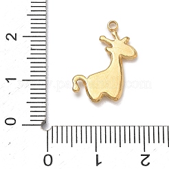 304ステンレスペンダント  キリンチャーム  ゴールドカラー  19x15x2mm  穴：1.4mm&nbsp;SA-B007-03G-B