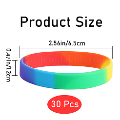 Браслет Rainbow Pride на силиконовом шнуре BJEW-WH0017-16