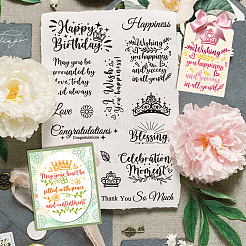 Прозрачные штампы из ПВХ с летней тематикой DIY-WH0631-0141