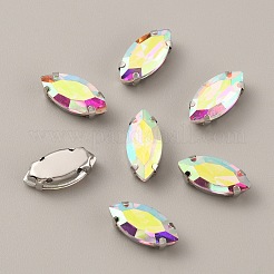 Pferdeaugenform Strass zum Aufnähen&nbsp;FIND-WH0128-93C-01