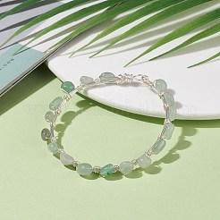 Braccialetto di perline intrecciate con avventurina verde naturale&nbsp;BJEW-JB07998-03