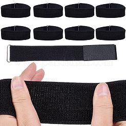 ゴムバンド8本  レースゲーム用の脚ストラップバンド  ブラック  350x50x7mm&nbsp;AJEW-CN0005-88
