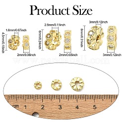 15 шт. 3 стиля латунные бусины-разделители из кубического циркония&nbsp;KK-CJ0003-84