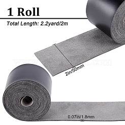 Puイミテーションレザーコード  衣類用  フラット  ブラック  50x1.8mm  約2.19ヤード（2m）/ロール&nbsp;LC-WH0006-06C-08