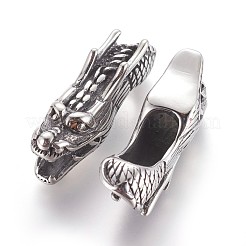 Трубчатые бусины из нержавеющей стали 304 STAS-P237-55AS