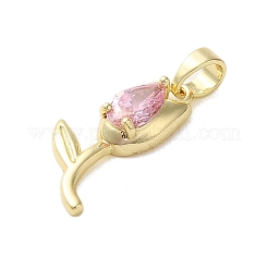 Латунные микро проложить кубического циркония подвески&nbsp;KK-E105-01G-03