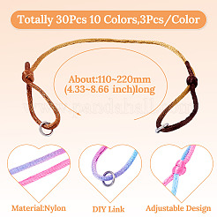 30шт 10 цвета нейлоновой нити шнур для изготовления браслетов&nbsp;BJEW-TAC0039