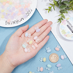 120 Stück transparente Acrylperlen mit Hasenkopf in zwei Farben und 6 Rollen elastischer Kristallfaden&nbsp;DIY-SC0016-22