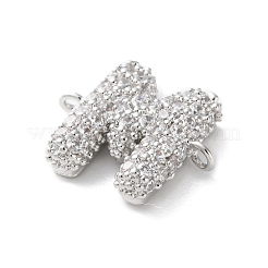 Латунные микро-паве кубические цирконии буквы соединения KK-I717-04M-P