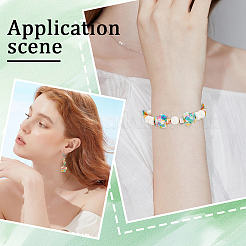 100 шт. 2 вида синтетических бирюзовых бусин&nbsp;G-SC0003-28B