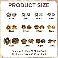 360шт 12 стиля колпачки из сплава в тибетском стиле&nbsp;TIBE-PH0002-48