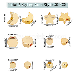 120шт 6 стильные латунные бусины&nbsp;FIND-PH0005-47