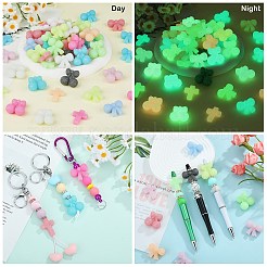 光るシリコンビーズ1セット  DIYの看護ネックレス用  ミックスカラー  暗闇で光るビーズ  クロス  29x22.5x6mm  穴：2mm&nbsp;SIL-SZ0002-94B