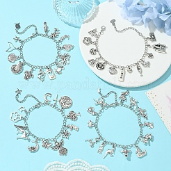 Braccialetti con ciondoli per animali in lega di stile tibetano&nbsp;BJEW-FS00012