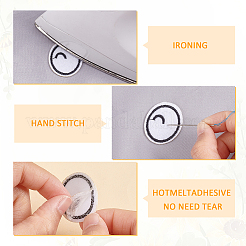 20 пара нашивок с мультяшными глазами из полиэстера с вышивкой PATC-BC0001-10