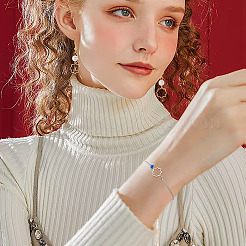 24 шт. 2-х цветные латунные соединительные кольца&nbsp;KK-TA0003-07