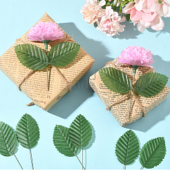 Искусственный лист из шелковой ткани ручной работы&nbsp;AJEW-WH20070-073H