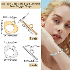 10 комплект из 2-х цветных застежек-тоглов из нержавеющей стали марки 304&nbsp;STAS-BBC0006-81