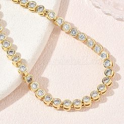Armbänder aus Messing mit pavébesetzten Zirkonia-Steine&nbsp;KK-CBA6980-17G-B