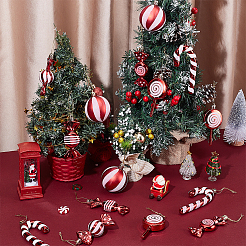 30 шт. подвесных пластиковых украшений на рождественскую тематику для украшения вечеринки&nbsp;FEPA-WH0077-08