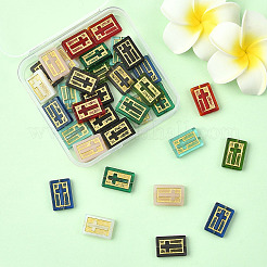36pcs 9 Farben handgemachte Bunte Malerei-Perlen&nbsp;LAMP-SC0001-72