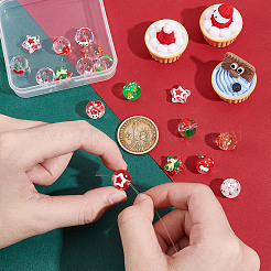 18 шт. 9 стиля бусины ручной работы в стиле рождественской тематики GLAA-GA0002-10