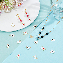 40шт 4 стиля подвески из сплава с эмалью ENAM-PH0003-05