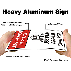 Уф-защищенный и водонепроницаемый алюминиевый предупреждающие знаки AJEW-WH0111-H18