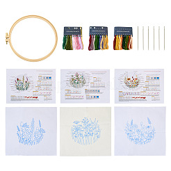 Diy Blumenmuster-Stickerei-Anfänger-Kits&nbsp;DIY-TAC0020-38