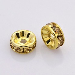 Perline distanziatori strass in ottone&nbsp;RB-A014-Z8mm-14G